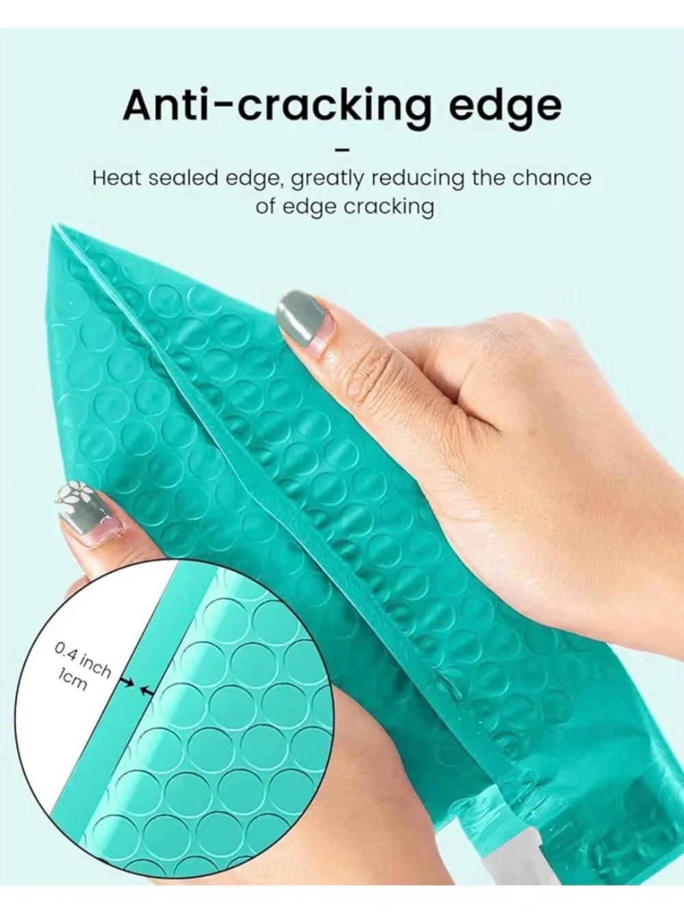 20 4x7in Turquoise Bubble Mailers - Pack of Teal/Turquoise Shipping Envelopes